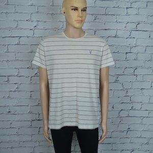 Mens All Saints Tonic Stripe Crew graphic tee t-shirt